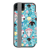 Coque Portefeuille Incipio Pour iPhone Crâne riant de texture (Folio Dos)