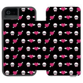 Coque Portefeuille Incipio Pour iPhone Crânes et coeurs (Folio Ouvert)