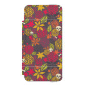 Coque Portefeuille Incipio Pour iPhone Crânes et fleurs (Folio Devant)