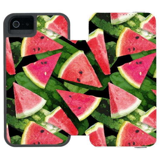Coque Portefeuille Incipio Pour iPhone Création de Motif de pastèque 5 (Folio Ouvert)