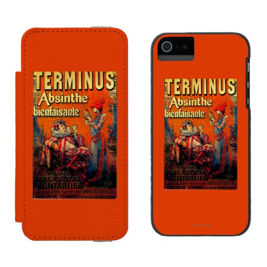 Coque Portefeuille Incipio Pour iPhone Cru PosterEurope d'absinthe de terminus (Côté par côté)