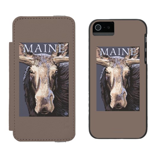 Coque Portefeuille Incipio Pour iPhone De MaineMoose fin (Côté par côté)