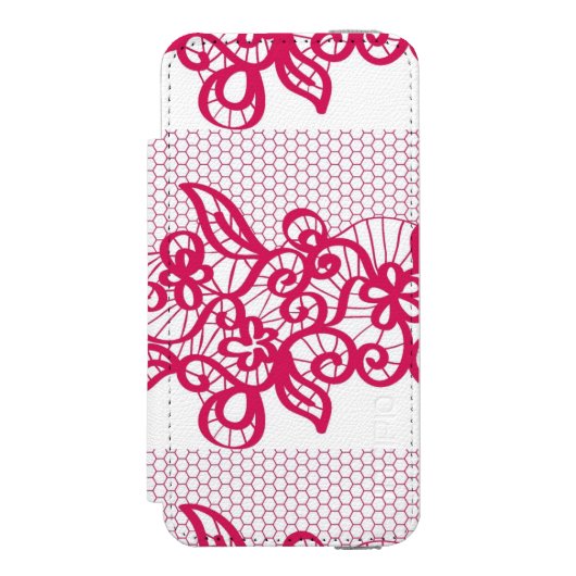 Coque Portefeuille Incipio Pour iPhone Dentelle rouge (Folio Devant)