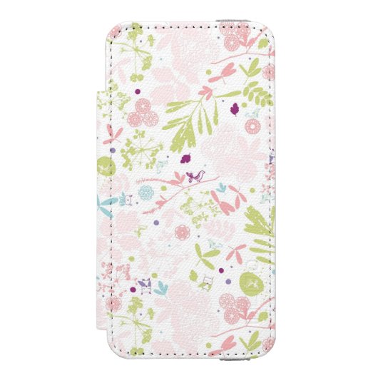 Coque Portefeuille Incipio Pour iPhone déploiement de motif floral (Folio Devant)