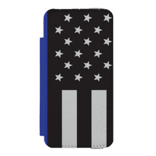 Coque-portefeuille iPhone 5 Incipio Watson™ Drapeau américain à ligne mince personnalisé