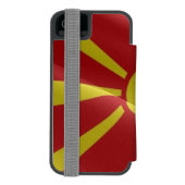 Coque Portefeuille Incipio Pour iPhone Drapeau du Nord de la Macédoine - (Folio Dos)