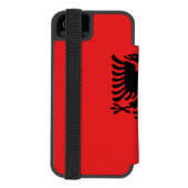 Coque Portefeuille Incipio Pour iPhone Drapeau patriotique albanais (Folio Dos)