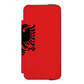 Coque Portefeuille Incipio Pour iPhone Drapeau patriotique albanais (Folio Devant)