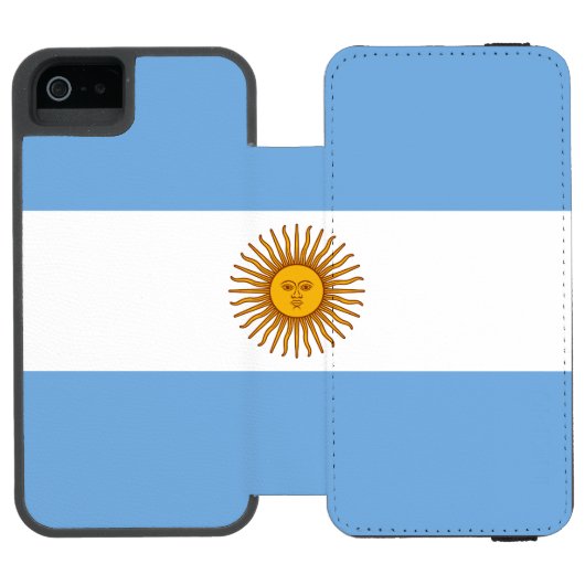 Coque Portefeuille Incipio Pour iPhone Drapeau patriotique argentin (Folio Ouvert)