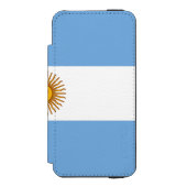 Coque Portefeuille Incipio Pour iPhone Drapeau patriotique argentin (Folio Devant)