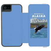 Coque Portefeuille Incipio Pour iPhone Eagle chauve plongeant - Wrangell, Alaska (Folio Ouvert)