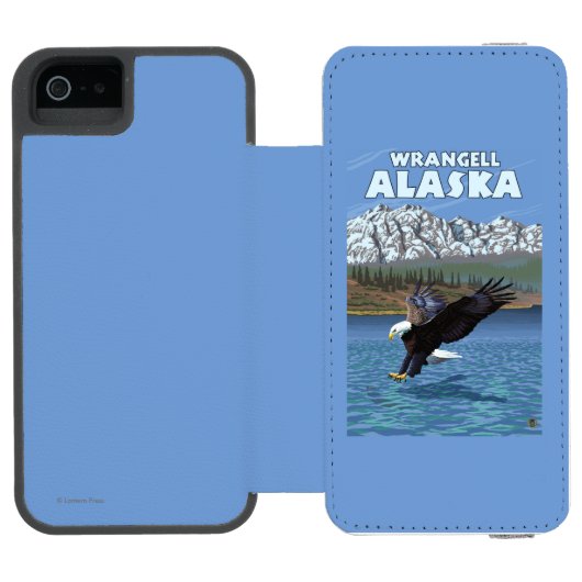 Coque Portefeuille Incipio Pour iPhone Eagle chauve plongeant - Wrangell, Alaska (Folio Ouvert)