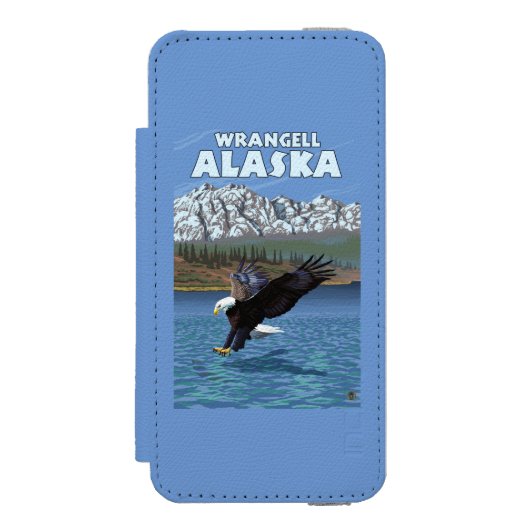 Coque Portefeuille Incipio Pour iPhone Eagle chauve plongeant - Wrangell, Alaska (Folio Devant)