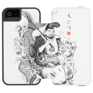 Coque-portefeuille iPhone 5 Incipio Watson™ Ebisu - Dieu de la pêche et du commerce (peinture