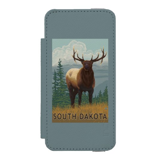 Coque Portefeuille Incipio Pour iPhone Élans SceneSouth Dakota (Folio Devant)