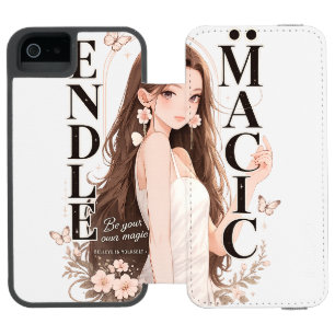 Coque-portefeuille iPhone 5 Incipio Watson™ Étui portefeuille pour fille d'anime "Magie Infini