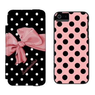Coque-portefeuille iPhone 5 Incipio Watson™ Étui portefeuille pour iPhone 5S à pois fille