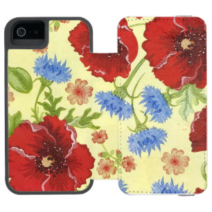 Coque-portefeuille iPhone 5 Incipio Watson™ Étui portefeuille pour iPhone 6 motif Poppy