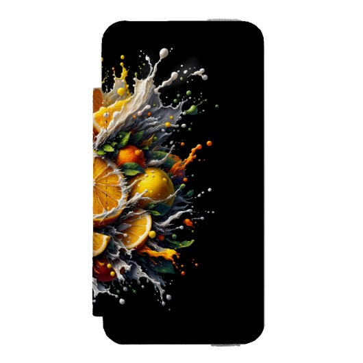 Coque Portefeuille Incipio Pour iPhone Explosion de Citron (Folio Devant)