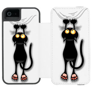 Coque-portefeuille iPhone 5 Incipio Watson™ Fabric de Cat funny