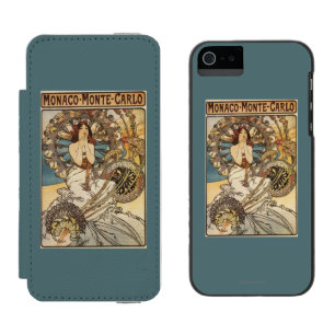 Coque-portefeuille iPhone 5 Incipio Watson™ Femme avec des plumes - affiche ferroviaire de