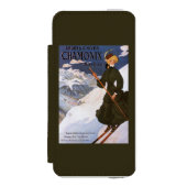 Coque Portefeuille Incipio Pour iPhone Femme en affiche verte de ski (Folio Devant)