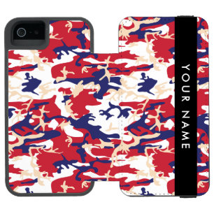 Coque-portefeuille iPhone 5 Incipio Watson™ Fête de l'Indépendance Camouflage Votre nom Person