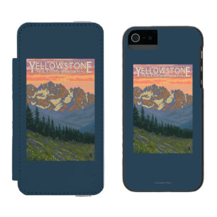 Coque-portefeuille iPhone 5 Incipio Watson™ Fleurs de ressort - parc national de Yellowstone