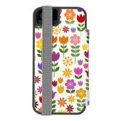 Coque Portefeuille Incipio Pour iPhone Fleurs de style scandinave Grand Motif (Folio Dos)