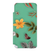Coque Portefeuille Incipio Pour iPhone Fleurs jaunes et roses blanches 14 (Folio Devant)