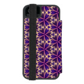 Coque Portefeuille Incipio Pour iPhone Fleurs roses or abstraites (Folio Dos)