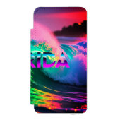 Coque Portefeuille Incipio Pour iPhone Florida – Neon Wave Vibes (Folio Devant)