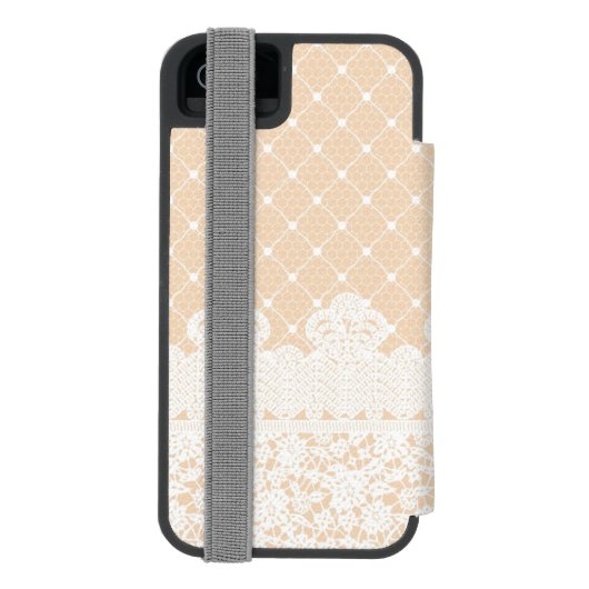 Coque Portefeuille Incipio Pour iPhone Frontière de dentelle (Folio Dos)