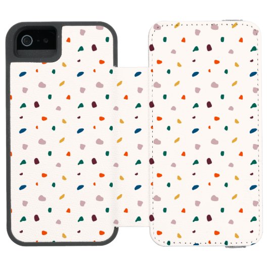 Coque Portefeuille Incipio Pour iPhone Fun Terrazzo Boho Imprimer (Folio Ouvert)