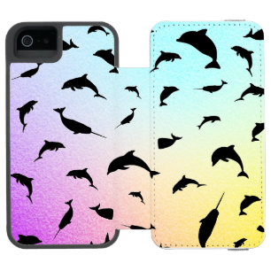 Coque-portefeuille iPhone 5 Incipio Watson™ Galaxie colorée du requin-requin noir