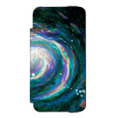 Coque Portefeuille Incipio Pour iPhone Galaxie spirale dans l'espace (Folio Devant)