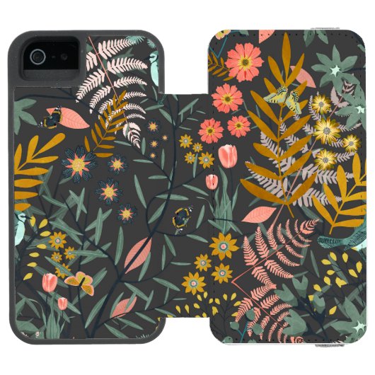 Coque Portefeuille Incipio Pour iPhone Garden of birds (Folio Ouvert)