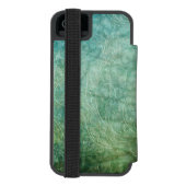 Coque Portefeuille Incipio Pour iPhone Grungy Embossé Turquoise bleu Damask (Folio Dos)