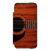 Coque Portefeuille Incipio Pour iPhone Guitare acoustique supérieure d'acajou (Folio Devant)