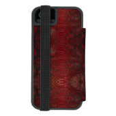 Coque Portefeuille Incipio Pour iPhone Impression Python rouge et noir (Folio Dos)