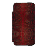 Coque Portefeuille Incipio Pour iPhone Impression Python rouge et noir (Folio Devant)