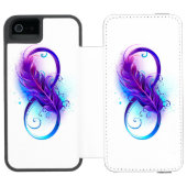 Coque Portefeuille Incipio Pour iPhone Infinity with purple feather (Folio Ouvert)