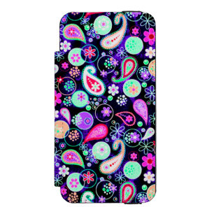 Coque-portefeuille iPhone 5 Incipio Watson™ Jolis motifs paisley colorés
