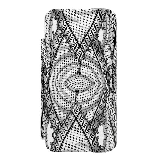 Coque Portefeuille Incipio Pour iPhone Keffiyeh Écharpe palestinienne tissu traditionnel (Folio Devant)