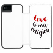 Coque Portefeuille Incipio Pour iPhone L'amour est ma religion (Folio Ouvert)