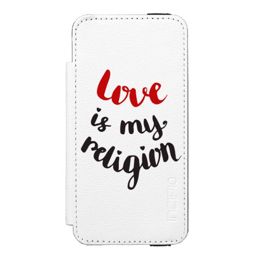 Coque Portefeuille Incipio Pour iPhone L'amour est ma religion (Folio Devant)
