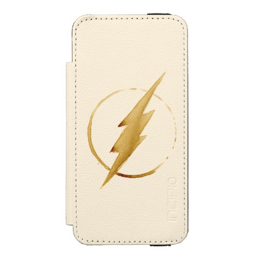 Coque Portefeuille Incipio Pour iPhone Le Flash | Emblème de la poitrine jaune (Folio Devant)