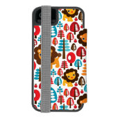 Coque Portefeuille Incipio Pour iPhone le rétro lion mignon badine l'illustration (Folio Dos)