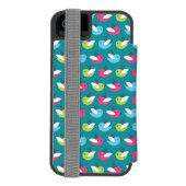 Coque Portefeuille Incipio Pour iPhone Les oiseaux modèlent le bleu (Folio Dos)