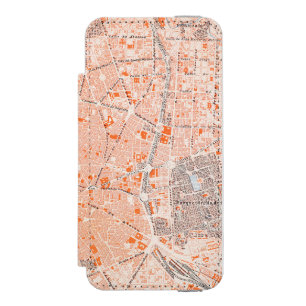 Coque-portefeuille iPhone 5 Incipio Watson™ L'Espagne : Carte de Madrid, C1920